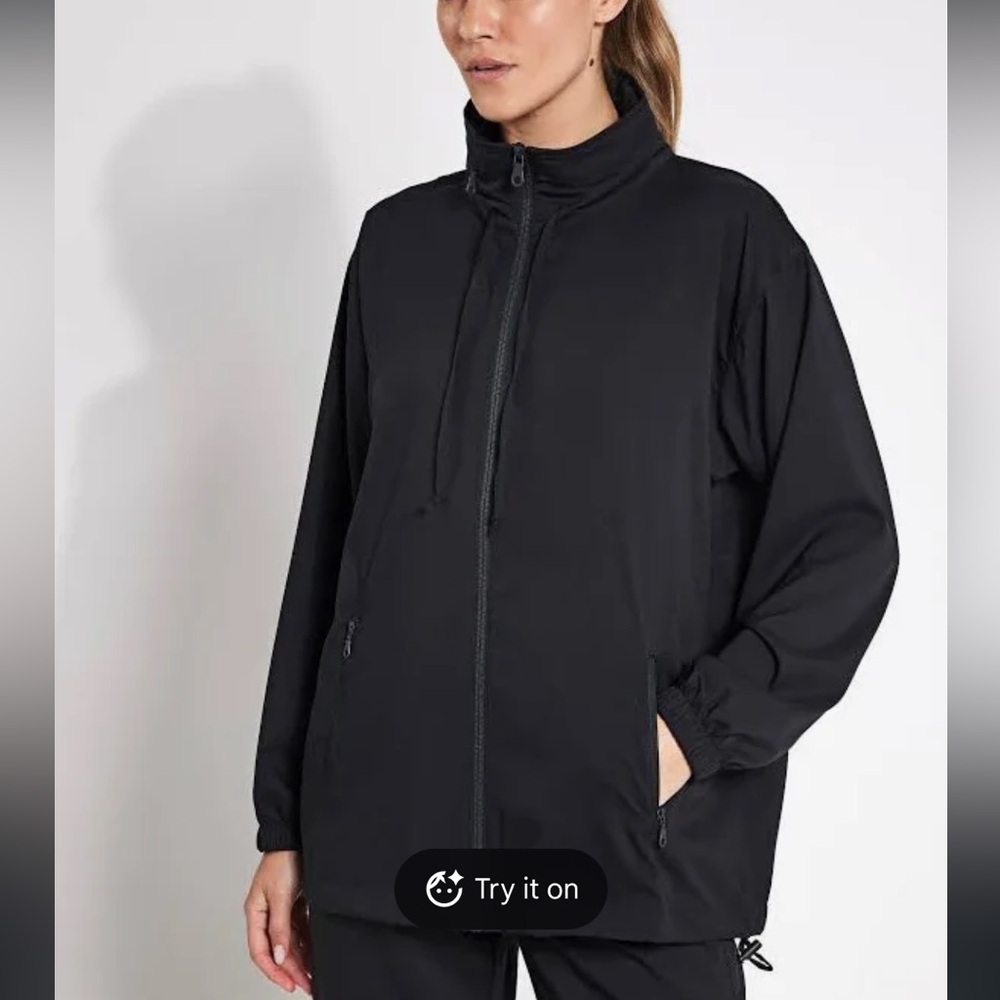 GIRLFRIEND sideline full-zip windbreaker